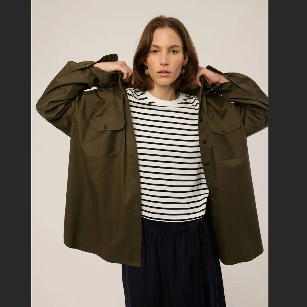 Jamie Haller  The Striped Capital T-Shirt Size Medium NWOT